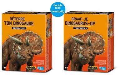 4M KidzLabs:  graaf-je-dinosaurus-op (triceratops) / f r a n s t a l i g e verpakking-2