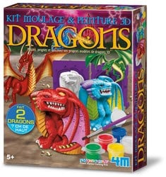 4M Pour And Paint 3D Dragons - French