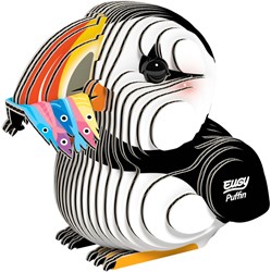 Eugy 3D puzzel - papegaaiduiker milieuvriendelijk karton speelgoed