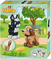 Hama strijkkralenset 3D kat en hond - 2500 kralen creatief speelgoed