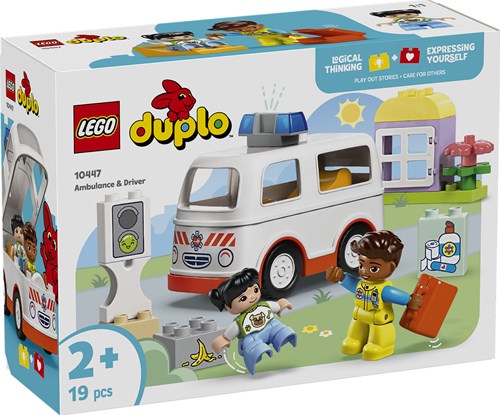 LEGO DUPLO ambulance bouwset met chauffeur en ziekenhuis speelgoed