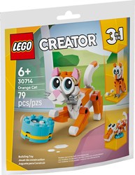 LEGO bouwset oranje kat - creatieve dieren speelgoedset