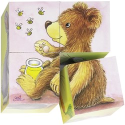 Goki Houten Blokpuzzel Babydieren