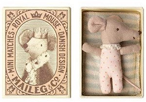 Maileg Baby Mouse Sleepywakey In Box Girl maileg kopen in de aanbieding
