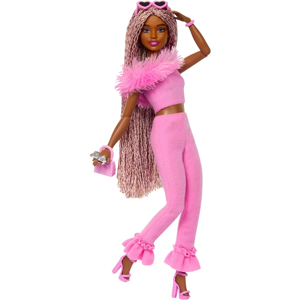 Barbie pop Fashionista deluxe met vlechten - speelpop met accessoires