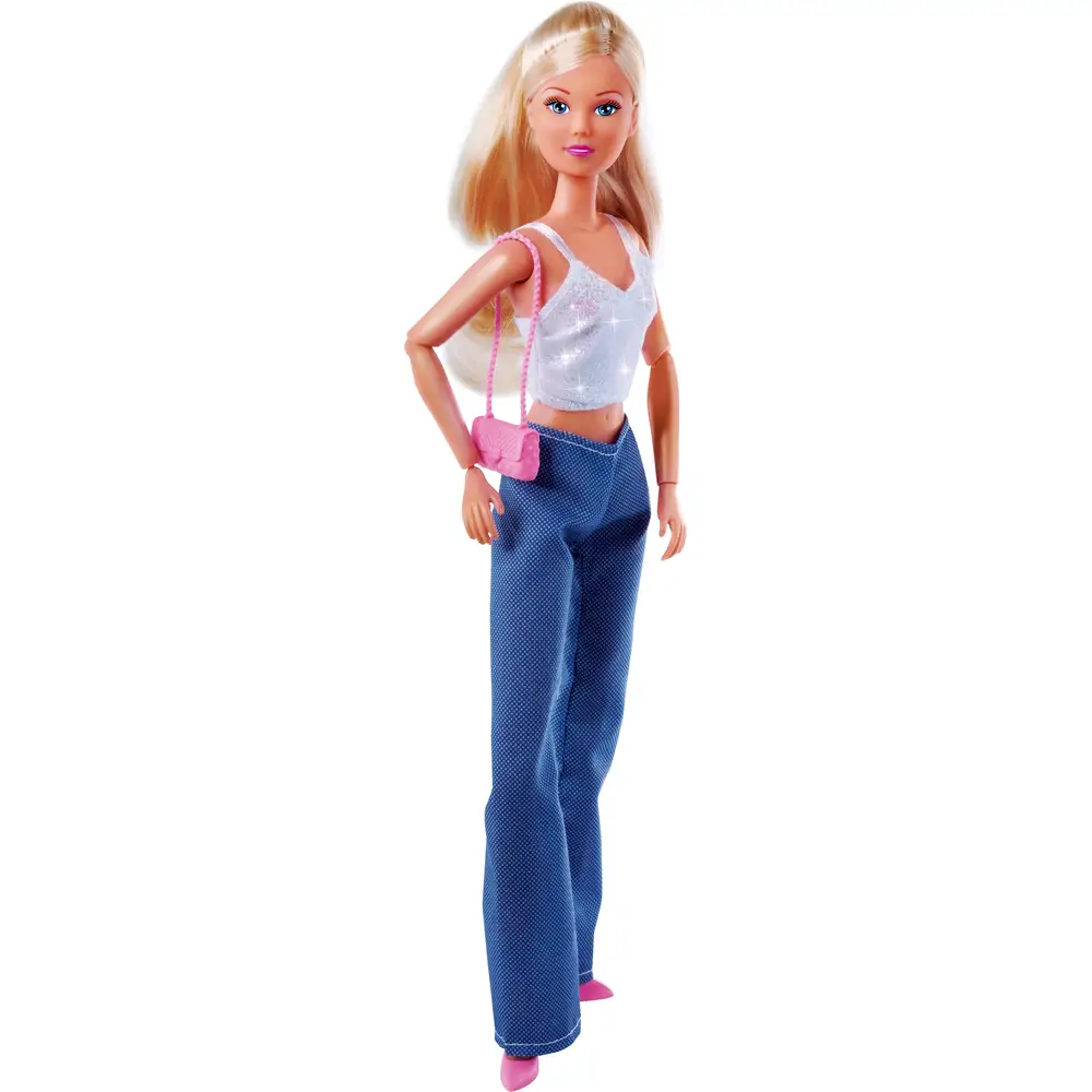 Simba poppenkleding jeans en glitter set voor 29cm poppen met accessoires