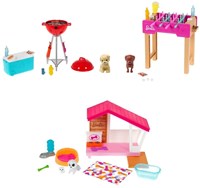 Barbie hondenhuis mini speelset met hondjes en accessoires