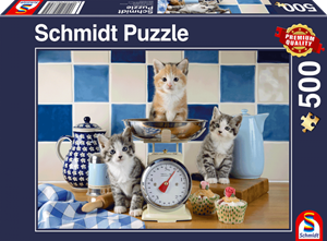 Schmidt Katten in de keuken, 500 stukjes - Puzzel - 10+