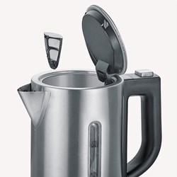 Severin waterkoker reis RVS mini 0.5L met bekers en lepels