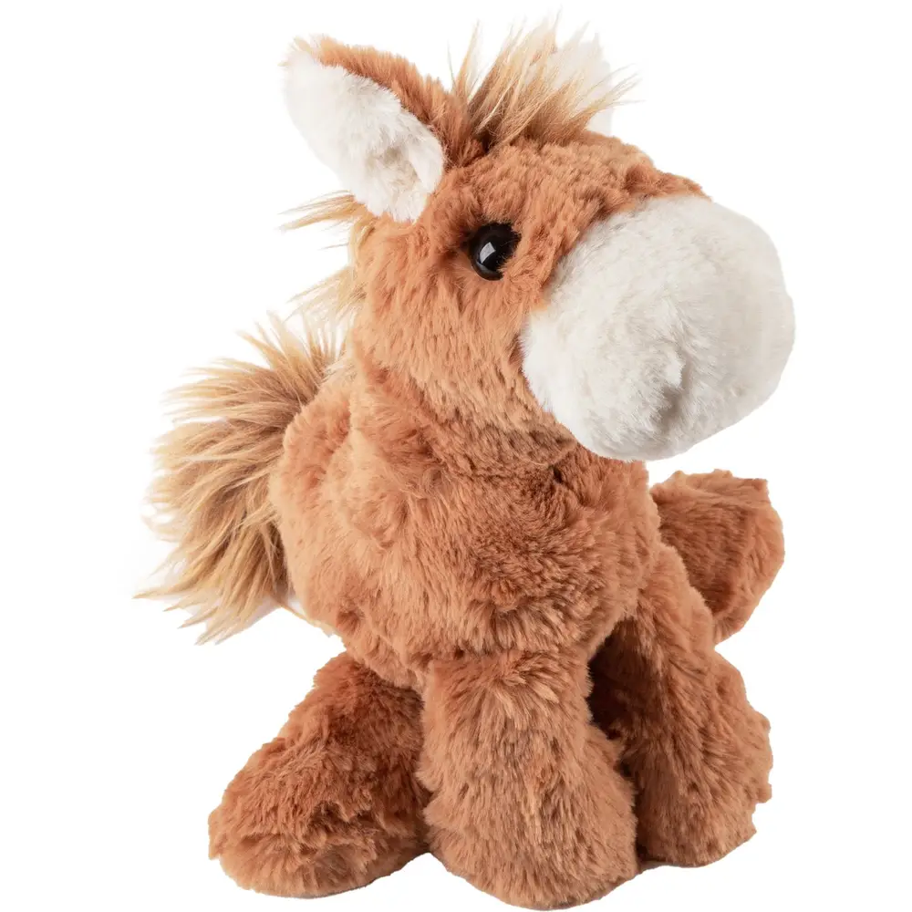 sigikid knuffel paard pluche speelgoed extra zacht bruin multicolor