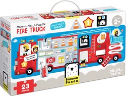 Banana Panda Maak de puzzel passend Brandweerwagen 2+