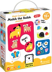 Banana Panda Hoog contrast puzzel Zoek dezelfde 15m+