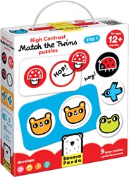 Banana Panda Hoog contrast puzzel Zoek de tweeling 12m+