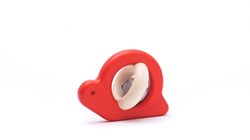 Bajo houten rammelaar slak - rood baby speelgoed duurzaam