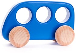 Bajo houten speelgoed bus - kleurrijke educatieve bus voor kinderen