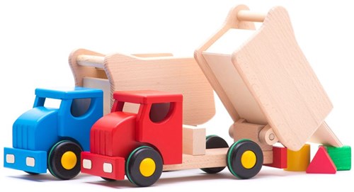 Bajo Houten Kiepwagen Educatief Speelgoed met Blokken - 26 cm-2