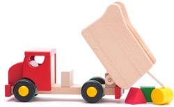Bajo Houten Kiepwagen Educatief Speelgoed met Blokken - 26 cm