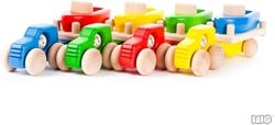 Bajo Houten 4WD Auto met Trailer & Boot - Groen