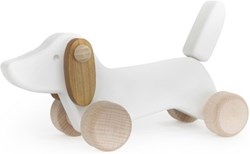 Bajo houten teckel puppy - wit houten speelgoed hond