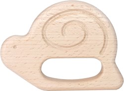 Bajo houten bijtring slak - duurzaam baby bijtspeelgoed hout