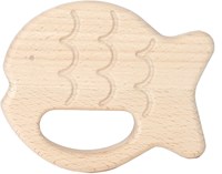 Bajo houten bijtring vis - duurzaam baby bijtspeelgoed hout