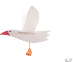 Bajo houten speelgoedvliegtuig Seagull Mewa wit multi colour