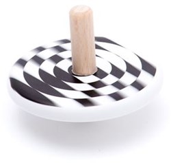 Bajo houten tol - klassiek zwart-wit speelgoed voor kinderen