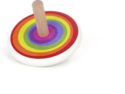 Bajo houten draaitol - regenboog speelgoed voor kinderen