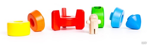 Bajo houten raket stapelfiguur - educatief speelgoed voor kinderen-2