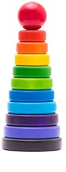 Bajo houten stapeltoren pyramide - educatief speelgoed 10 schijven