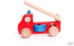 Bajo Houten Brandweerwagen Luxe - 15 cm