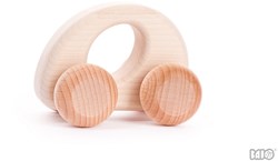 Bajo Houten Auto Ovaal - Naturel houten speelgoedauto