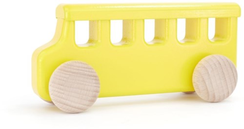 Bajo houten schoolbus speelgoed bus duurzaam hout