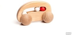 Bajo Houten Auto Met Kralen, Naturel
