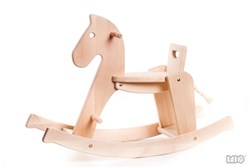 Bajo schommelpaard met armleuning - houten speelgoed voor kinderen