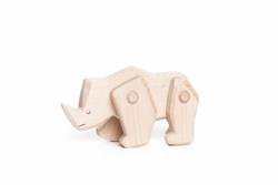Bajo houten speelgoedfiguur neushoorn duurzaam en creatief