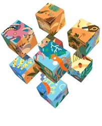 Bajo houten blokpuzzel Reef & Desert 2-in-1 educatief speelgoed