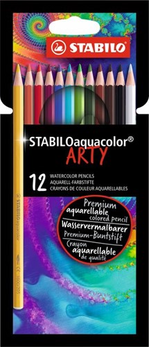 STABILO aquacolor - premium aquarel kleurpotlood - ARTY etui met 12 kleuren
