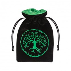 Q-Workshop Bos - Zwart & Groen Velours Dobbeltasje