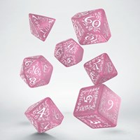 Q-Workshop dobbelstenen Elvish Shimmering pink & White set fantasy-2