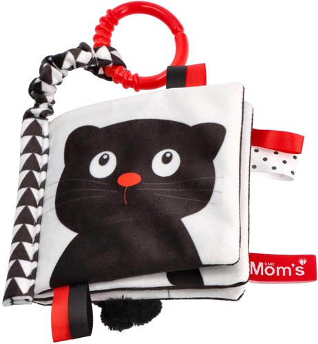Mom's Care babyboek sensorisch speelgoed zwart-wit dieren OEKO-TEX
