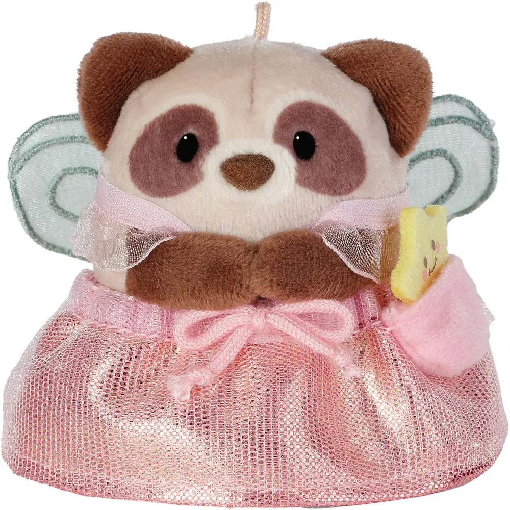 Nici knuffel wasbeer Rakuma 8cm pluche set met feeënkostuum