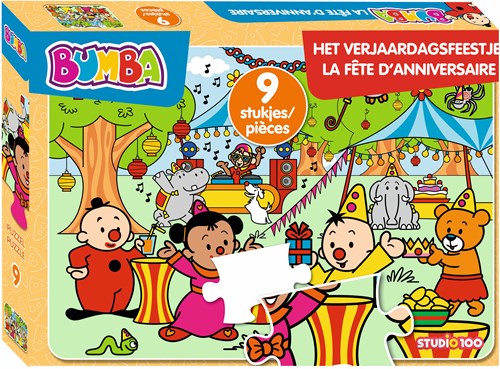 Studio 100 Bumba legpuzzel verjaardagsfeestje karton 9 stukjes