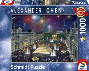 Schmidt puzzel Vuurwerk bij het Louvre - 1000 stukjes - 12+