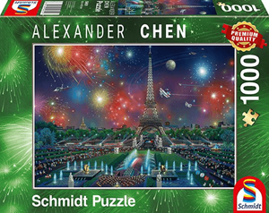 Schmidt puzzel Vuurwerk bij de Eiffeltoren - 1000 stukjes - 12+