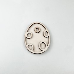 FiQ houten Dino Ei vulvorm - sensorisch speelgoed 9×7 cm
