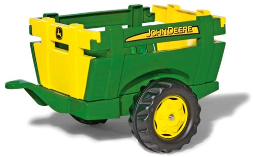 Rolly Toys aanhanger John Deere groen-geel voor traptractor speelgoed