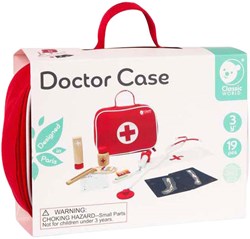 Classic World houten doktersset speelgoed - rollenspel voor kinderen