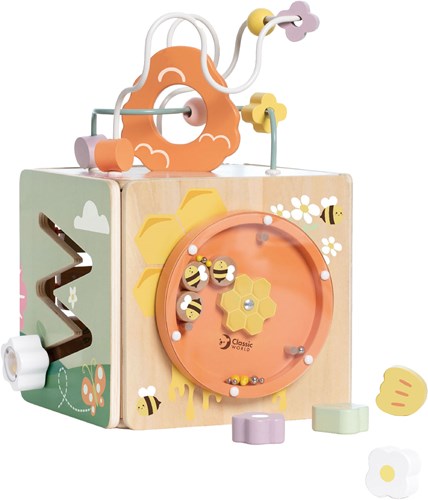 Classic World houten activiteitenkubus honingbij - educatief speelgoed-2