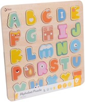 Classic World houten alfabet puzzel educatief speelgoed 27 stukjes